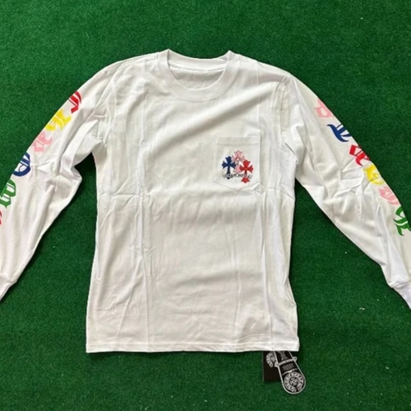 Chrome Hearts Other - Chrome Hearts Multicolor Cross Cemetery Long Sleeve Tee – White